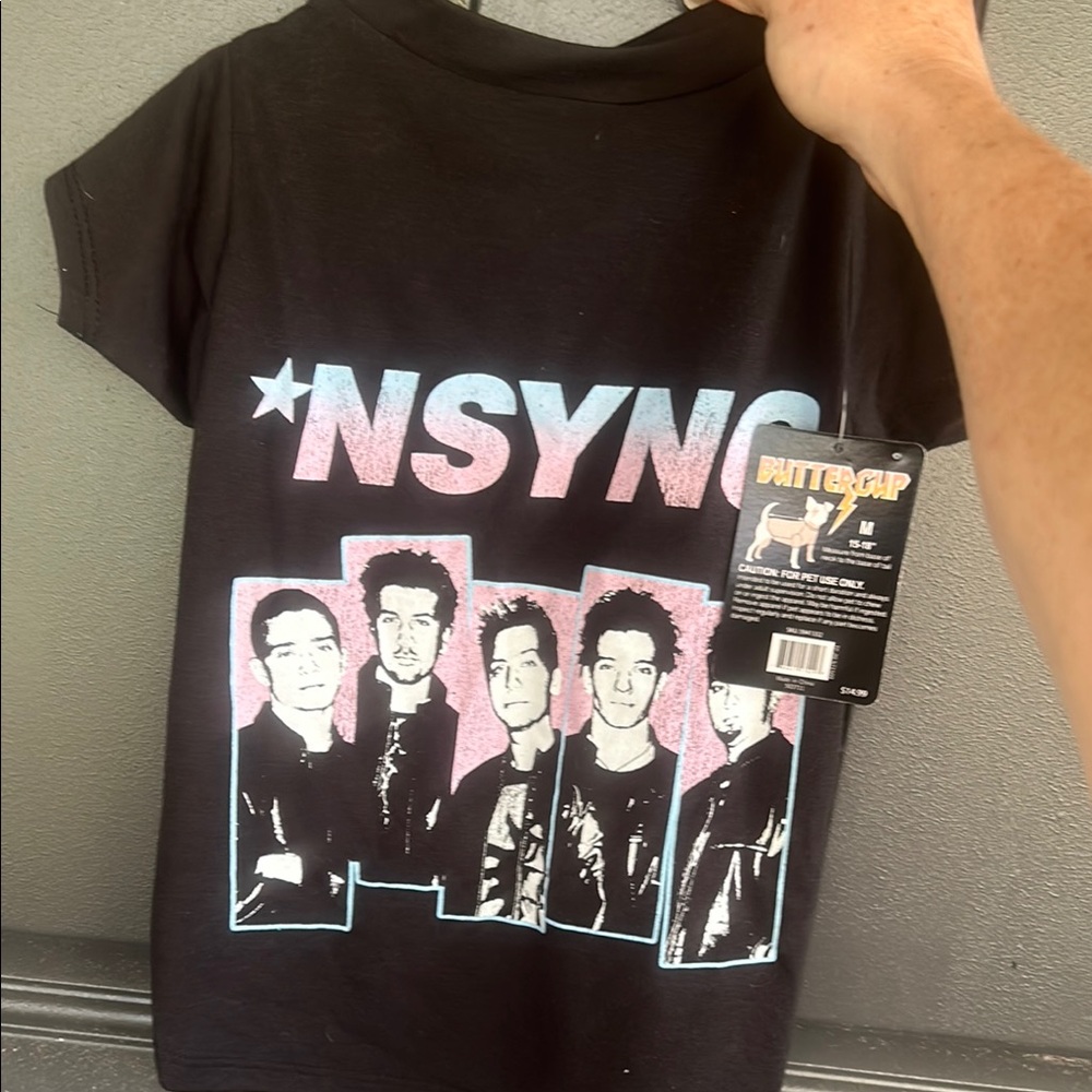 Buttercup  Black NSYNC T-Shirt for doggies. Nwts